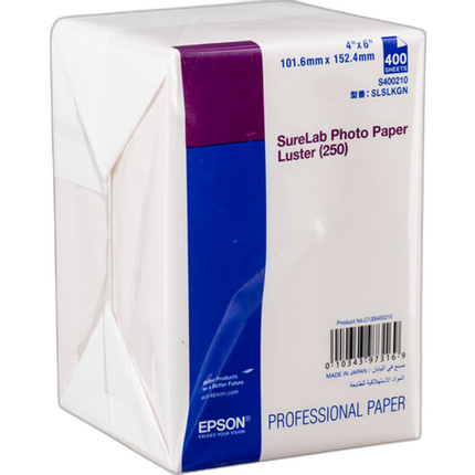 Epson Surelab Luster Photo Paper (4x6in, 400 Sheets)