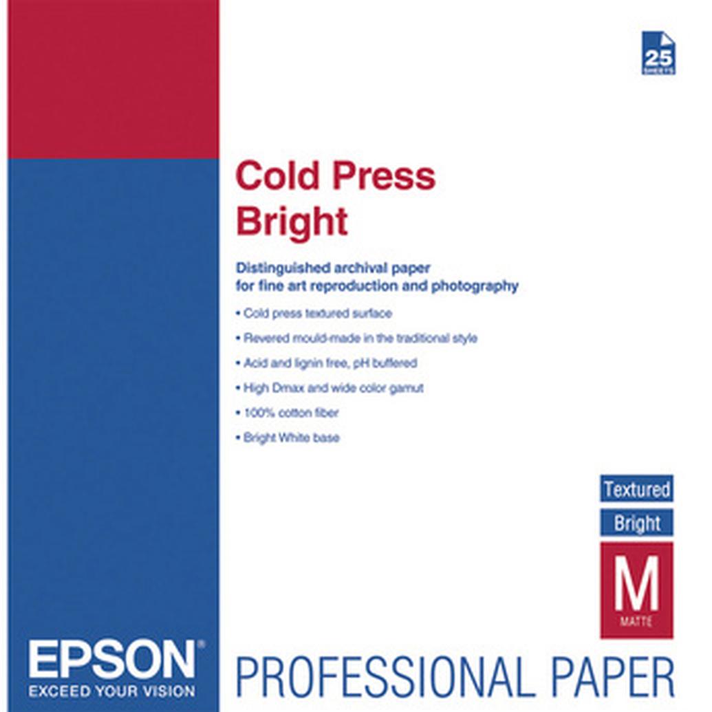 Epson 17x22 Cold Press Bright Paper - 25 Sheets