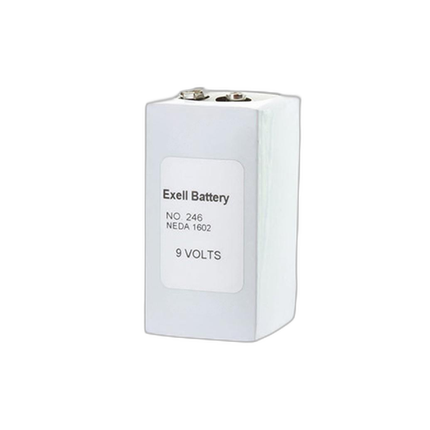 Exell 246 9V Alkaline Battery (Replaces ANSI / NEDA-1602 and IEC-6F50-2)