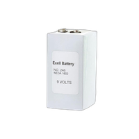 Exell 246 9V Alkaline Battery (Replaces ANSI / NEDA-1602  and  IEC-6F50-2) 0