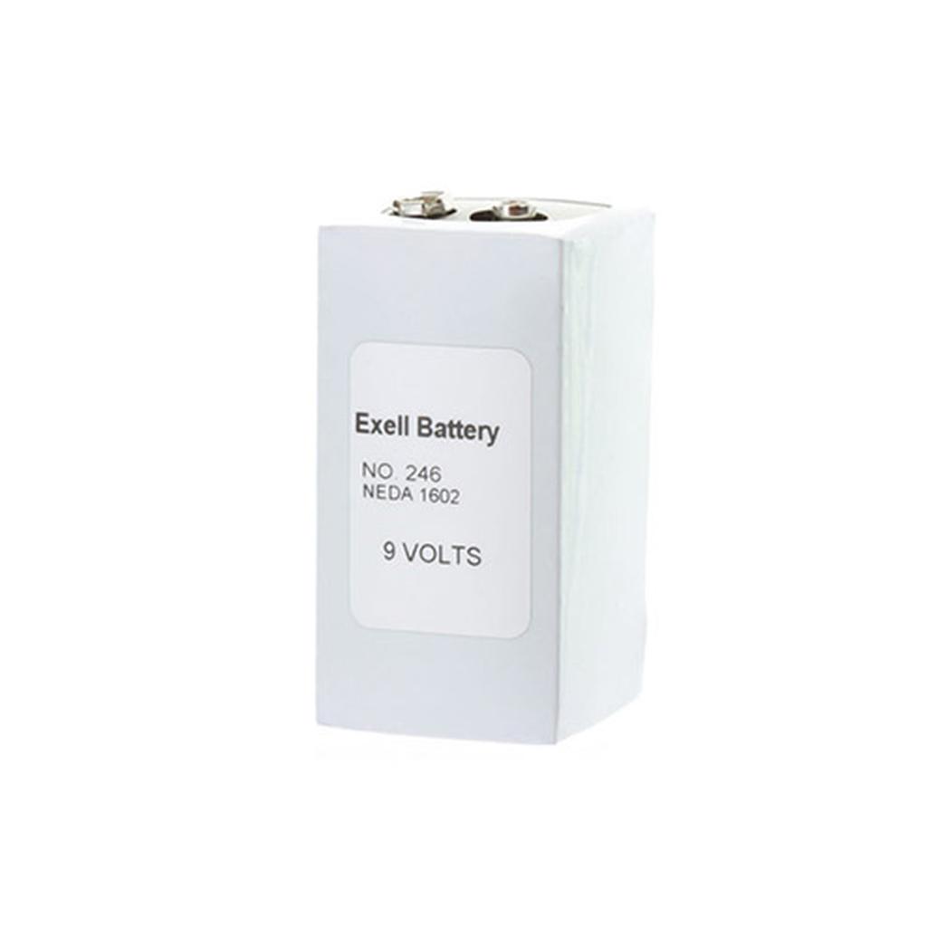 Exell 246 9V Alkaline Battery (Replaces ANSI / NEDA-1602  and  IEC-6F50-2)