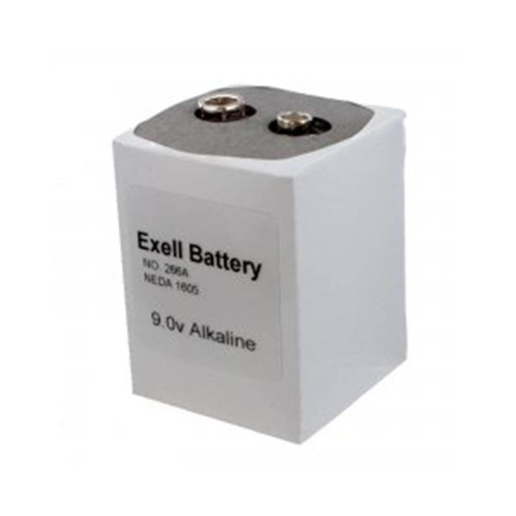 Exell 266 9V Alkaline Battery (Replaces ANSI / NEDA 1605)