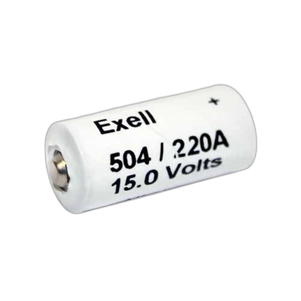 Exell A220/504A 15V Alkaline Battery (Replaces ANSI / NEDA-220 and IEC-10F15)
