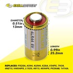 Exell A28PX 6V Alkaline Battery (Replaces ANSI/NEDA-1414A  and  IEC-4LR44) 1