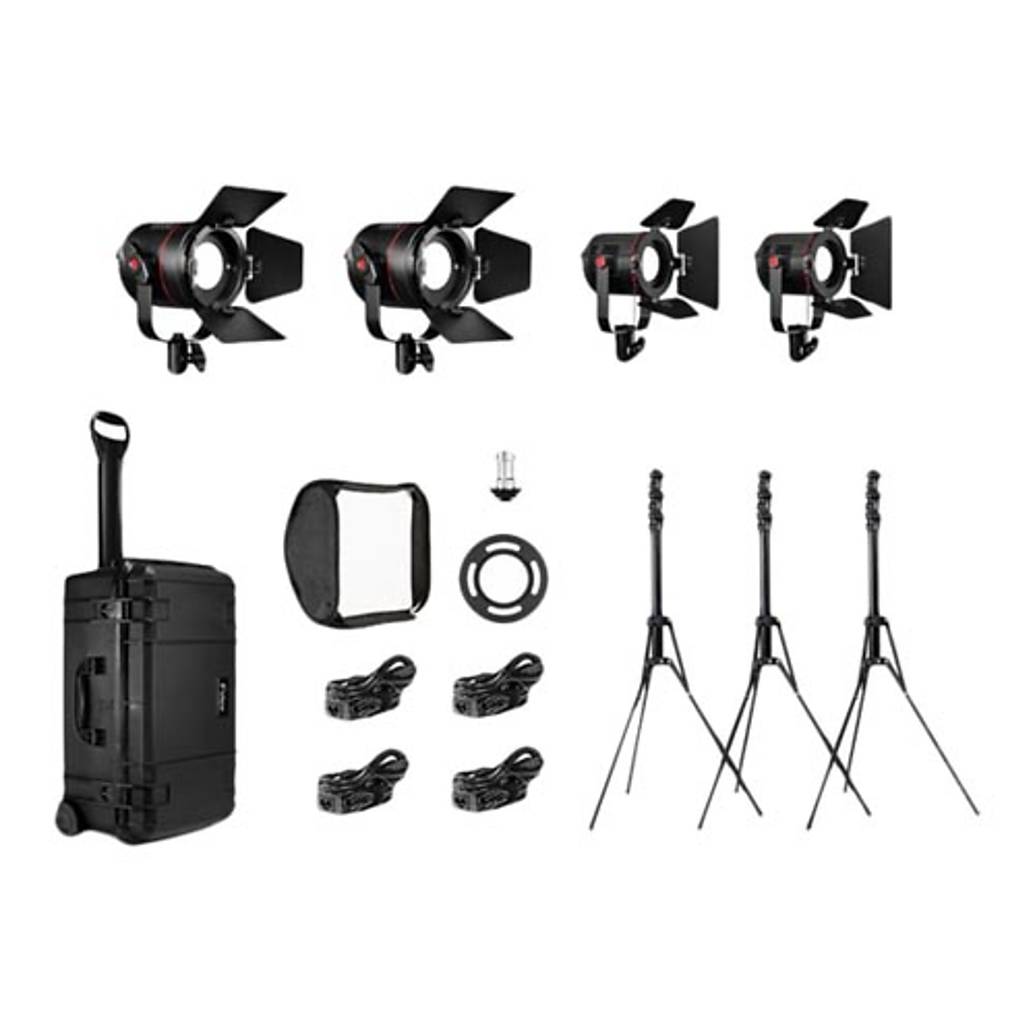 Fiilex K412 2-P360EX and 2-P180E 4-Light LED Travel Kit