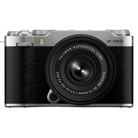 FUJIFILM X-M5 Mirrorless Camera (Silver) with XC15-45mmF3.5-5.6 OIS PZ Lens 0