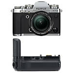 Fujifilm X-T3 Digital Camera with XF18-55mm Lens  and  Battery Grip (Silver) 0