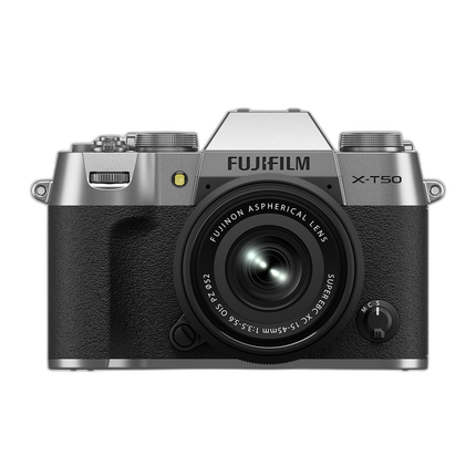 Fujifilm X-T50 Digital Camera (Silver) with XC 15-45mm Lens