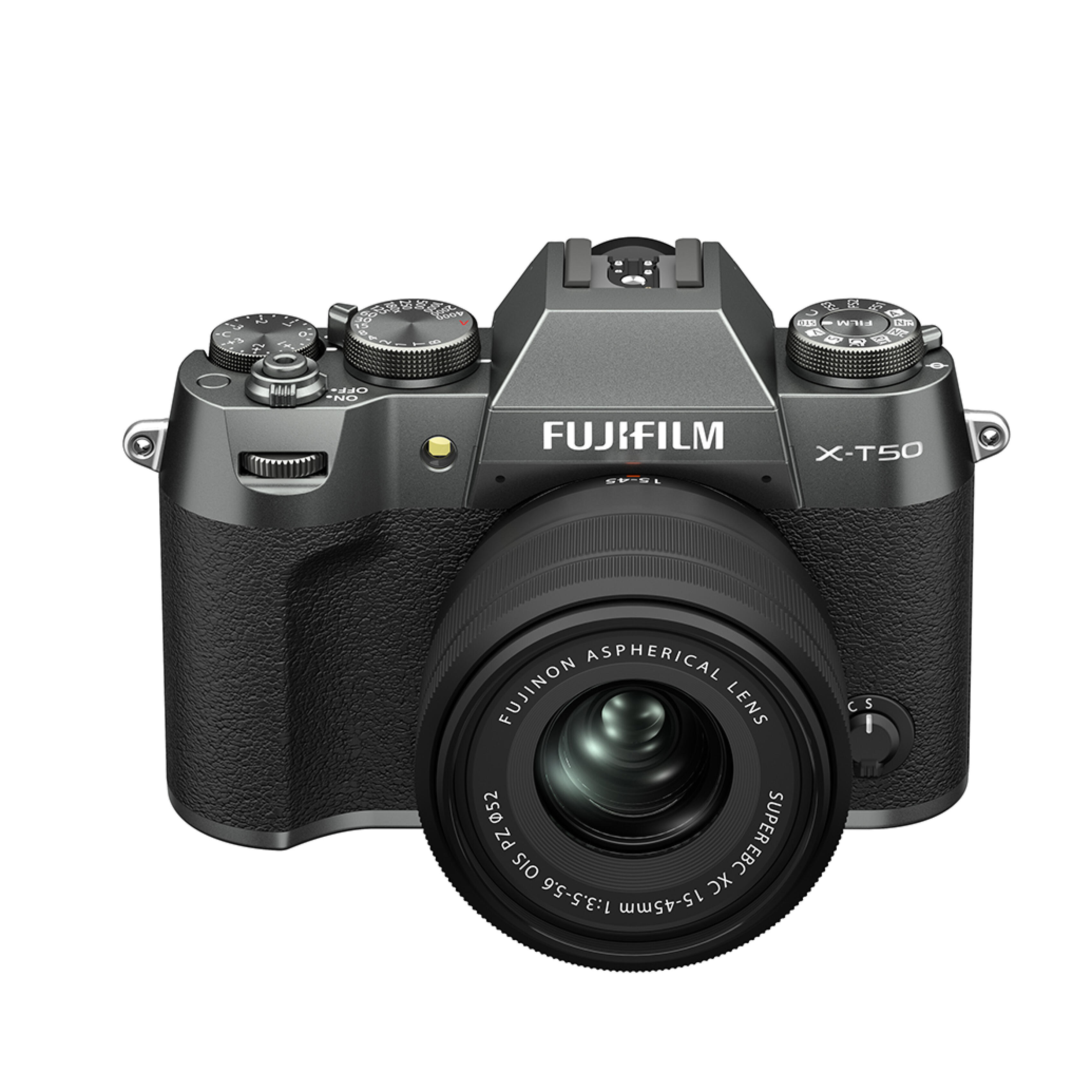Fujifilm X-T50 Digital Camera (Charcoal Silver) with XC 15-45mm Lens