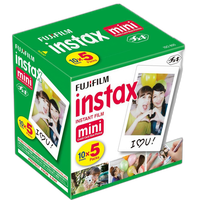 Fujifilm INSTAX MINI Film Five Pack (50 Pictures) 5-SINGLE PACKS 0
