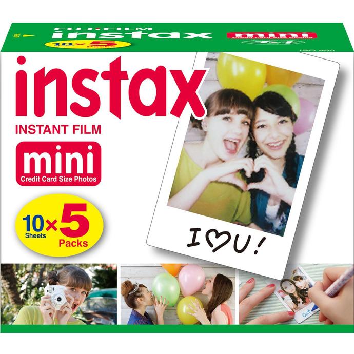Fujifilm INSTAX MINI Film Five Pack (50 Pictures) 5-SINGLE PACKS - Main Image