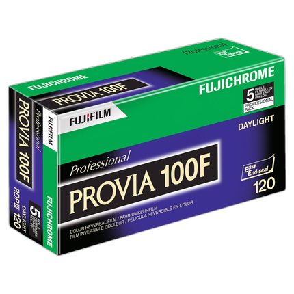FUJIFILM Fujichrome Provia 100F RDP-III Color Film (120 Roll Film, 5 Pack)