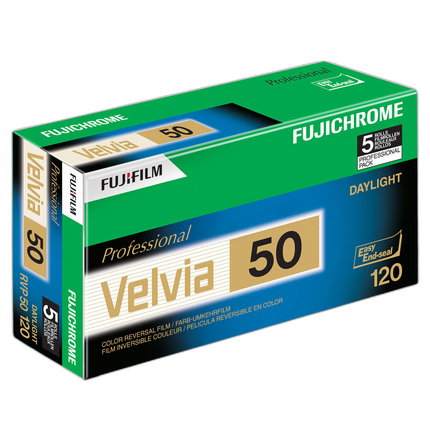 FUJIFILM Fujichrome Velvia 50 RVP 50 Color Transparency Film - 120