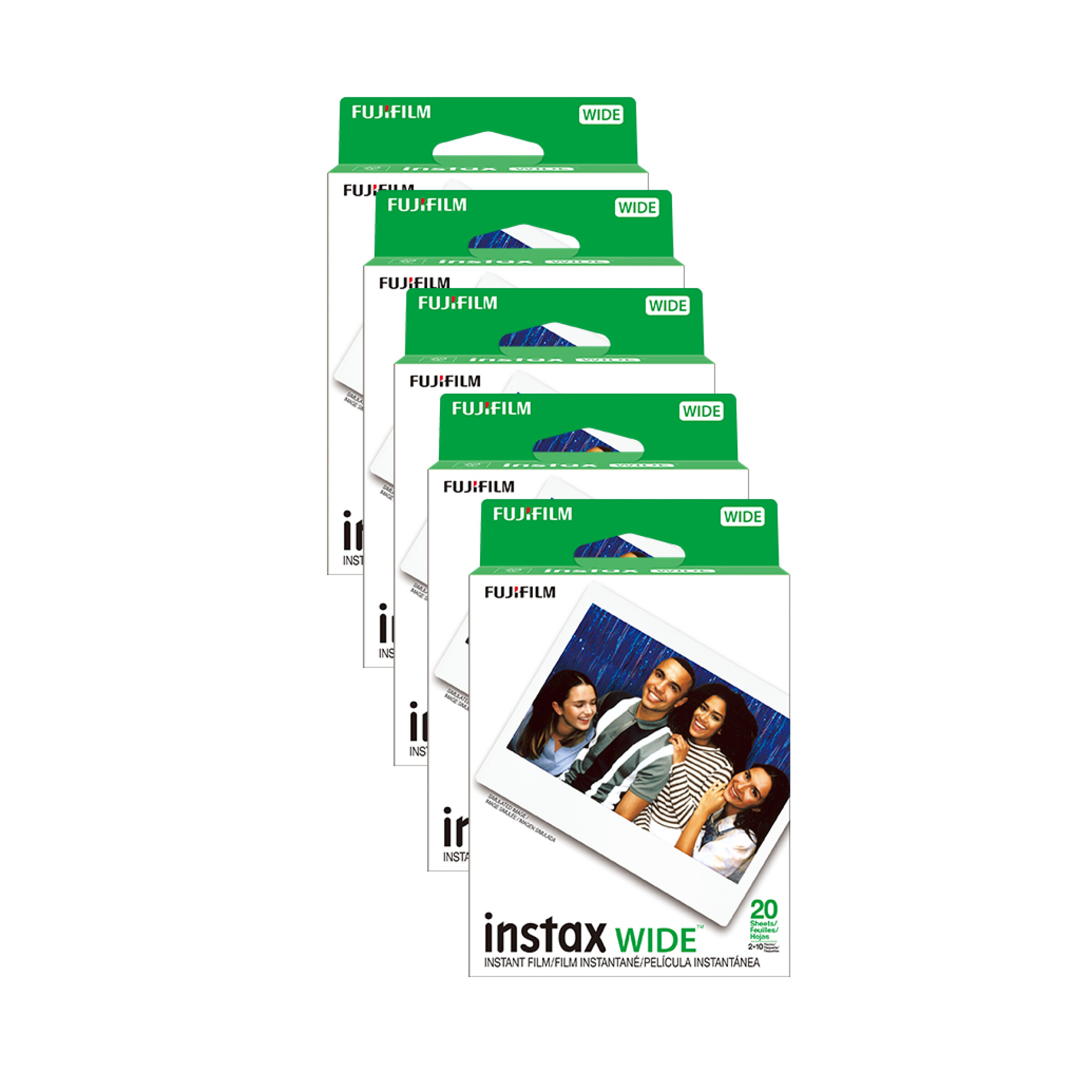 Fujifilm Instax Instant Wide Film 5x Twin Packs (100 EXP)210/300/400 CAMERAS