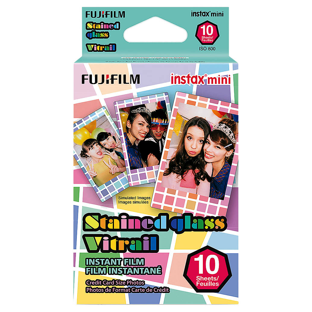 Fujifilm Instax Mini Stained Glass/Macron Instant Film (10 Exposures)
