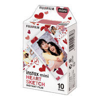 Fujifilm INSTAX MINI Heart Sketch Instant Film (10 Exposures) 0