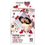 Fujifilm INSTAX MINI Heart Sketch Instant Film (10 Exposures) 1