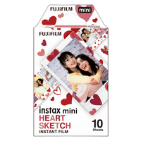 Fujifilm INSTAX MINI Heart Sketch Instant Film (10 Exposures) 1
