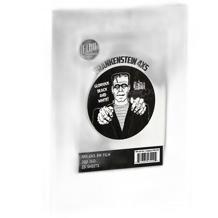 Film Photography Project FPP FRANKENSTEIN 4x5 B and W Film 200 ISO 25 Sheets