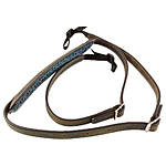 4v Lusso Washed Tuscany Leather Medium Neck Camera Strap - Green and Cyan 2