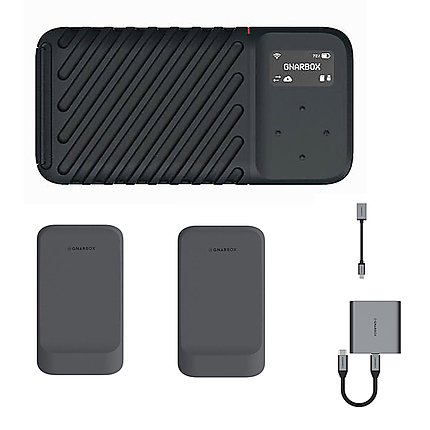 GNARBOX 2.0 SSD (1TB) Rugged Backup Device w/2x Batteries, CFast Reader, and D