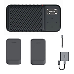 GNARBOX 2.0 SSD (1TB) Rugged Backup Device w/2x Batteries, CFast Reader,  and  D 0