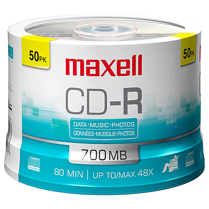Maxell 48x 80 Minute CD-R Spindle - 50 Count