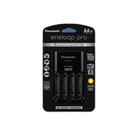 Eneloop Pro Charger w/4 AA Rechargeable Ni-MH Batteries (2550mAh) Panasonic 0