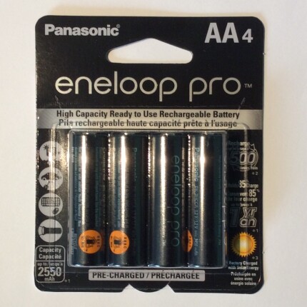 Eneloop Rechargeable Ni-MH AA 4pk Batteries (2550mAh) Panasonic Brand (