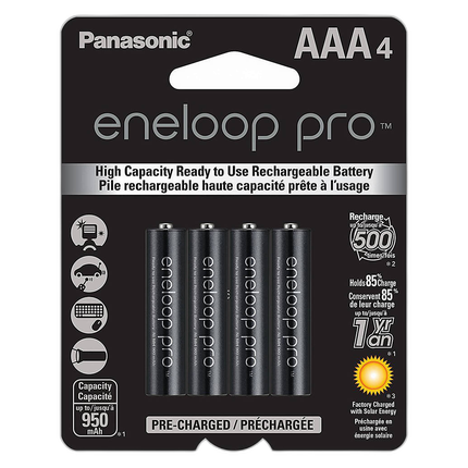 Eneloop Rechargeable Ni-MH AAA 4pk Batteries (950mAh) Panasonic