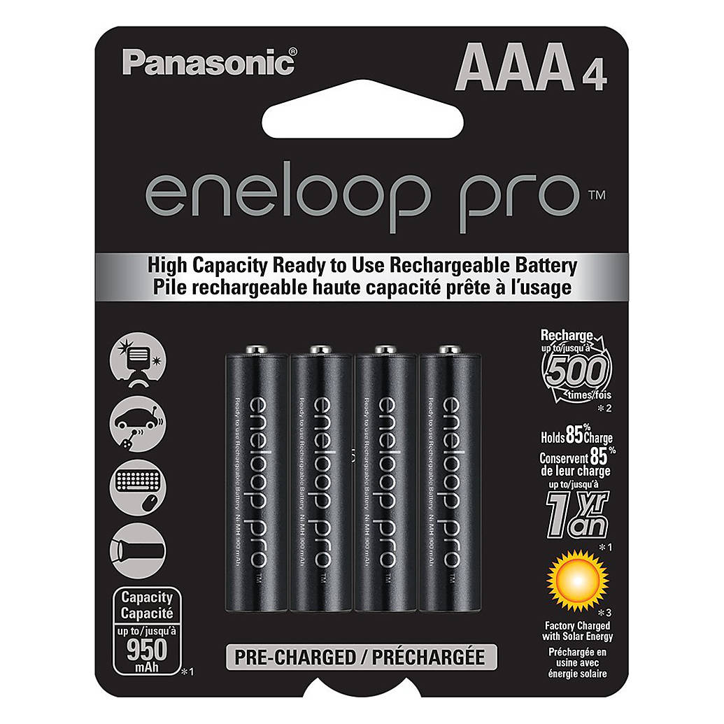 Eneloop Rechargeable Ni-MH AAA 4pk Batteries (950mAh) Panasonic