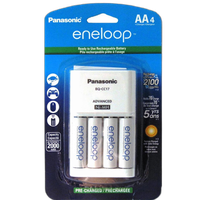 Panasonic K-KJ17MCA4BA Eneloop AA (4-Pack) with Individual Battery Charger 0