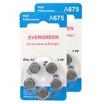 Hearing Aid Batteries 675 10pk Evergreen Brand 1.4v 0