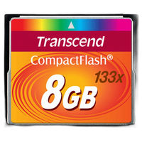 Transcend 8GB 133x Compact Flash Card 0