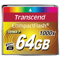 Transcend 64GB 1000x Compact Flash Card 0