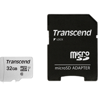 Transcend 32GB 300S UHS-I microSDHC Memory Card with SD Adapter 0