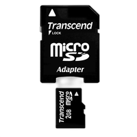 Transcend 2GB Micro SD Card Kit with Secure Digital Adapter 0