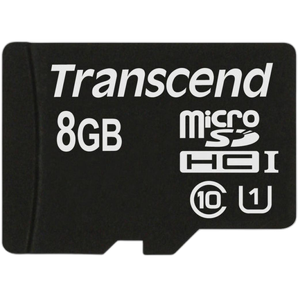 Transcend 8GB UHS-1 Class 10 Micro SDHC Memory Card - SEE GND2343 (16GB)