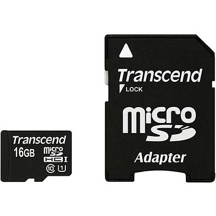 Transcend 16GB UHS-1 Class 10 Micro SDHC Memory Card