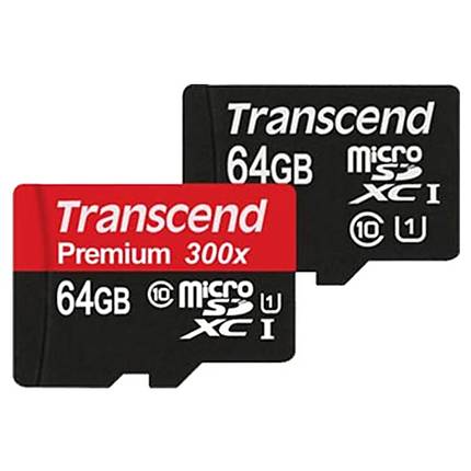 Transcend 64GB 400x UHS-1 Class 10 Micro SDXC Memory Card