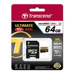 Transcend 64GB Ultimate UHS-I microSDXC Memory Card (Class 10) 0