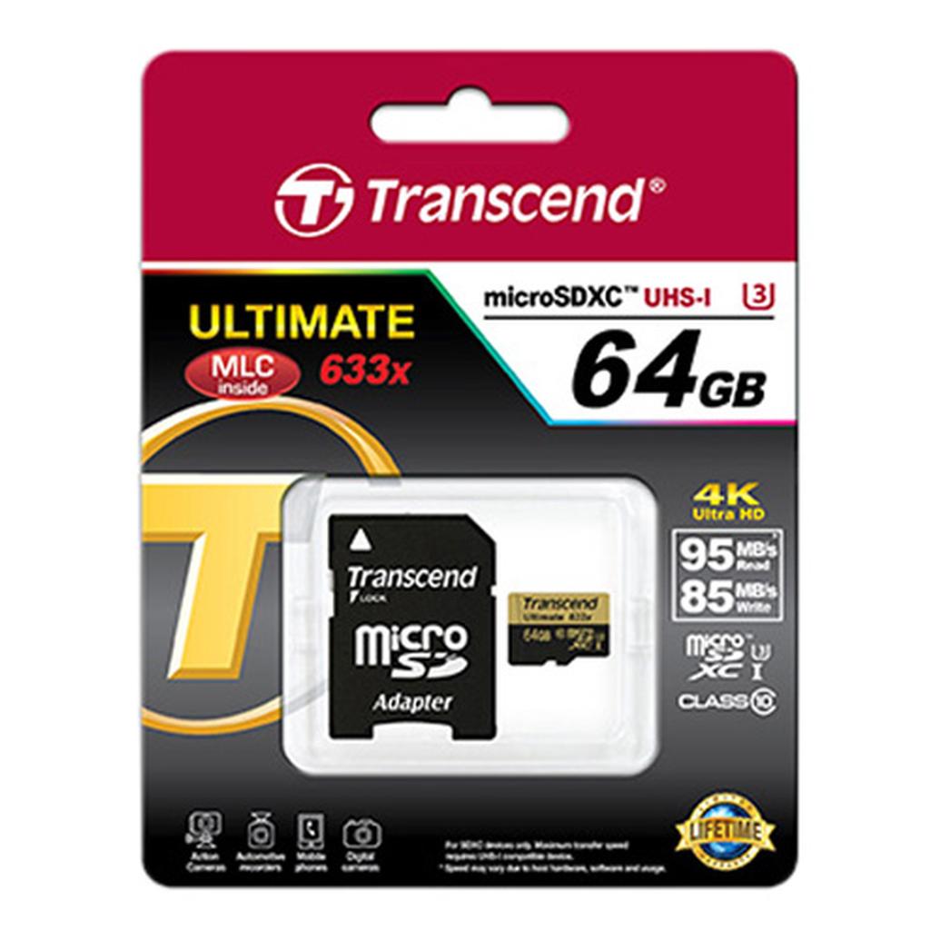 Transcend 64GB Ultimate UHS-I microSDXC Memory Card (Class 10)