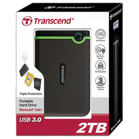 Transcend 2TB StoreJet 25M3 Anti-Shock External Hard Drive (Iron Gray) 4