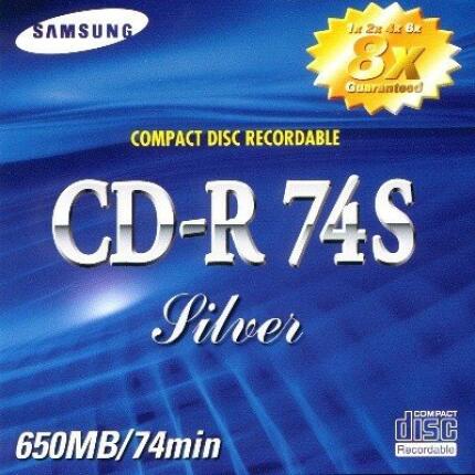 Samsung CD-R 74S Compact Disc Recordable (650GB/74min, 10-pieces)