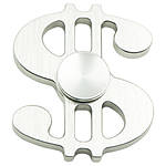 Fidget Spinner - Metal Dollar Sign - SILVER 0