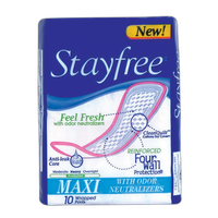 Stayfree Maxi-Pads 10pk (Can be Super or Regular depending on shipment) 0