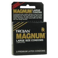 Trojan Condoms 3pk   Black Magnum Large Lubricated 0