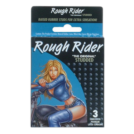 Rough Rider Condoms 3pk Studded Contempo Brand