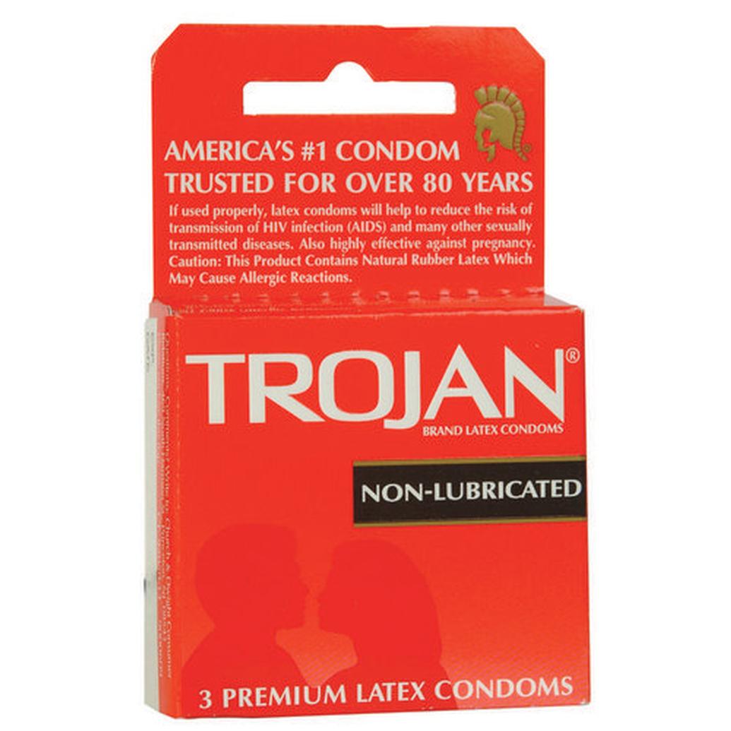 Trojan Condoms 3pk    Red Non-Lubricted