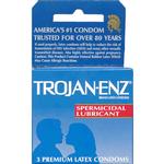 Trojan Condoms 3pk    Dark Blue Spermicidal Lubricated